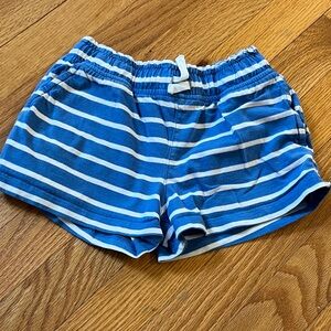 Primary Blue and White Striped Shorts